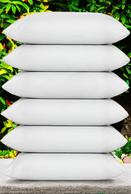 EIRINI LUXURY Microfibre Solid Sleeping Pillow Pack of 6(White)