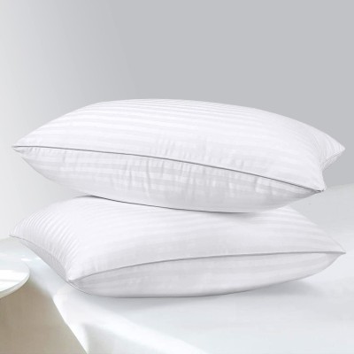 Proliva Microfibre Solid Sleeping Pillow Pack of 2(white)