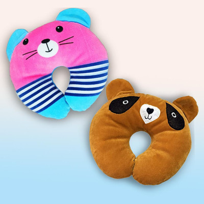 Joynap Polyester Fibre Toons & Characters Baby Pillow Pack of 2(Brown)