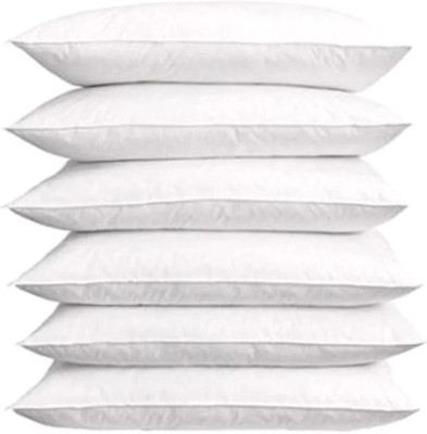GUNVAR INDIA PRIVATE LIMITED LUXURY Polyester Fibre Abstract Sleeping Pillow Pack of 6(White)