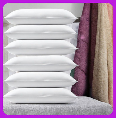 Urmila Creation Microfibre Sleeping Pillow Pack of 6 Solid LUXURY(White)