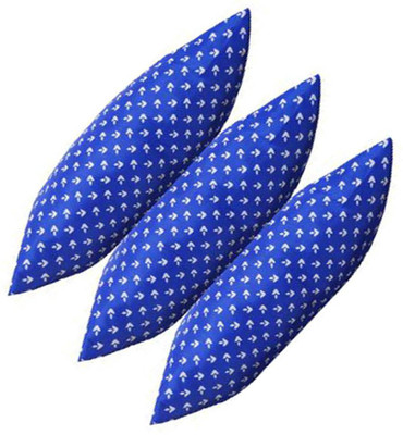 brightjex Microfibre Solid Sleeping Pillow Pack of 3(Blue)