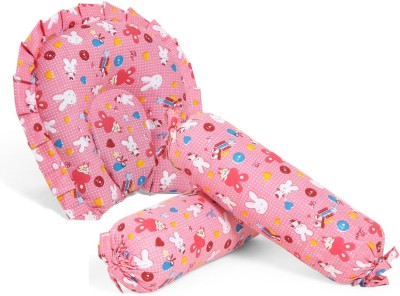 KIDVYANSHI Rabbit Combo Mustard Seeds Solid Baby Pillow Pack of 1(Pink)