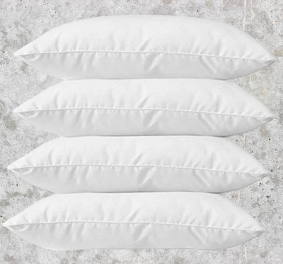 STOMIA Pack Of 4 pillows Polyester Fibre Solid Sleeping Pillow Pack of 4(White)