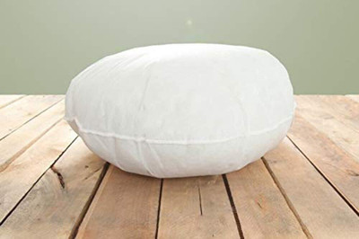Ashu creation AC_ROUNDFILLE3_16X16 H14 Microfibre Solid Sleeping Pillow Pack of 2(White)