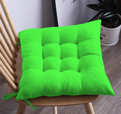 Softlife Chair Pad Cushion For Indoor/outdoor Microfibre Solid Sleeping Pillow Pack of 1(Green)