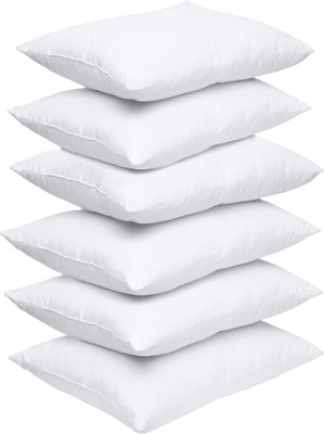 STOMIA Microfibre Solid Sleeping Pillow Pack of 6(White)