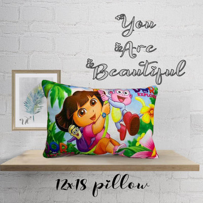 BLENZZA DECO Fiber Filled Microfibre Toons & Characters Baby Pillow Pack of 1(Dora)