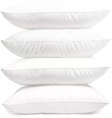 GUNVAR INDIA PRIVATE LIMITED LUXURY Polyester Fibre Solid Sleeping Pillow Pack of 4(White)