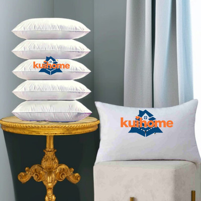 kuihome Microfibre Sleeping Pillow Pack of 6 Solid SOFT(White)