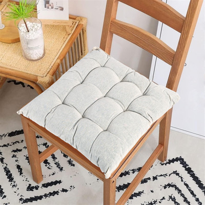KUBER INDUSTRIES Microfibre Solid Chair Pad Pack of 1(Yellow)