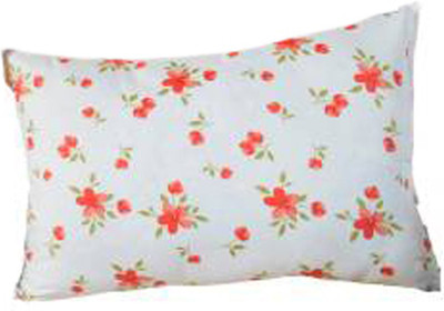 brightjex Microfibre Solid Sleeping Pillow Pack of 1(Orange Flowers)
