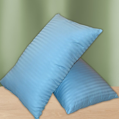 JDX Superb Quality Polyester Fibre Solid Sleeping Pillow Pack of 2(Sky Blue)
