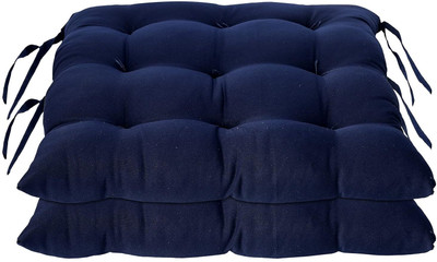 AlertEra Industries Microfibre Chair Pad Pack of 2 Solid Chairpad(Blue)