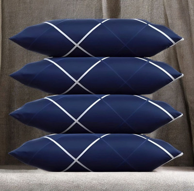 Urmila Creation Polyester Fibre Sleeping Pillow Pack of 4 Solid LUXURY(Blue)