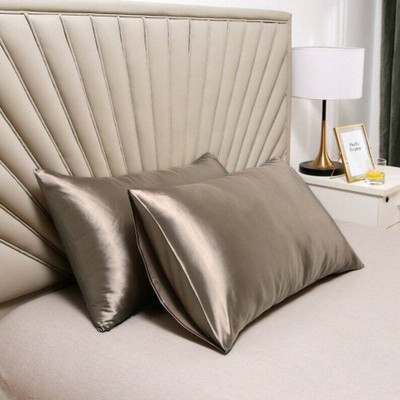 Anasvi Polyester Fibre Solid Sleeping Pillow Pack of 2(Black)