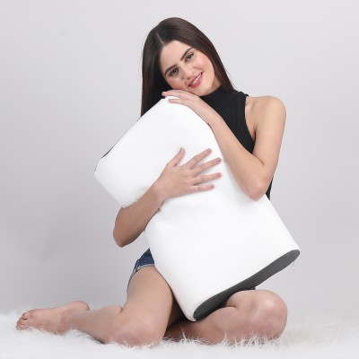 AVI Cervical Contour Pillow For Stomache / Side Sleepers / Anti-Snoring Memory Foam Polka Orthopaedic Pillow Pack of 1(White, Black)