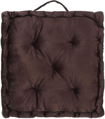 DCT Microfibre Solid Floor Cushion Pack of 1(COFFEE)