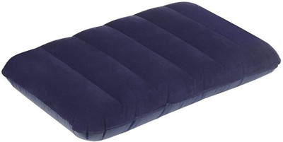 dust n shine Air Travel Pillow Pack of 1 Solid Pillow(Blue)