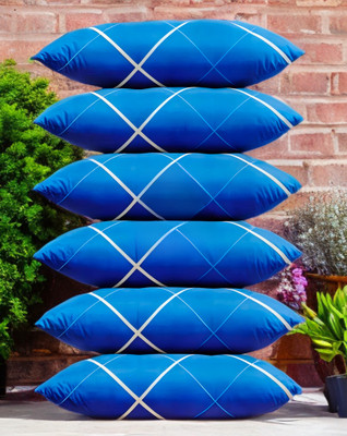 GUNVAR INDIA PRIVATE LIMITED Polyester Fibre Sleeping Pillow Pack of 6 Solid LUXURY(Blue)