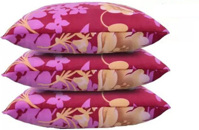 SANJU BROTHER LUXORY Microfibre Solid Sleeping Pillow Pack of 3(PINK & RED)