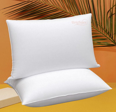 brightjex Memory Foam Solid Body Pillow Pack of 2(White)