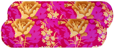 SANJU BROTHER Microfibre Abstract Bolster Pack of 2(Purple)