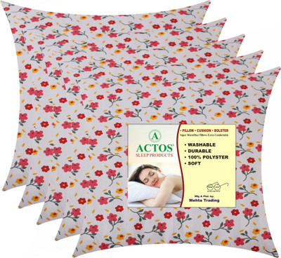 ACTOS Microfibre Solid Cushion Pack of 5(Multicolor)