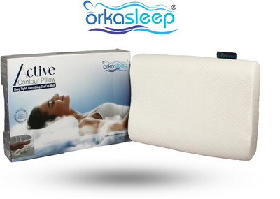OrkaSleep Memory Foam Nature Sleeping Pillow Pack of 1(White)
