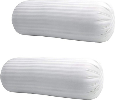 GTX Microfibre Stripes Bolster Pack of 2(White)