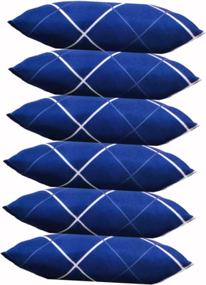 DONDA Microfibre Abstract Sleeping Pillow Pack of 6(Navy Blue)