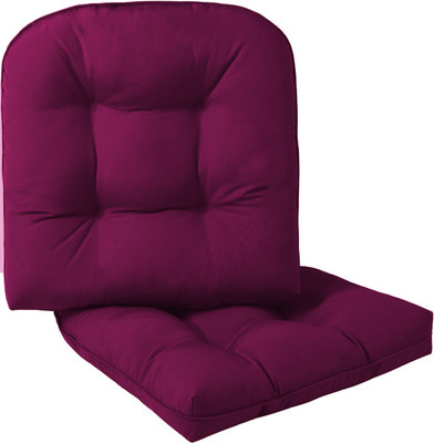 Mom's Moon Square Chair Pad/Cushion for Office Size 16 x 16 Inch Microfibre Solid Chair Pad Pack of 2(Wine)