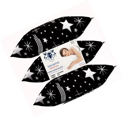 SANJU BROTHER LUXORY Microfibre Solid Sleeping Pillow Pack of 3(Black)