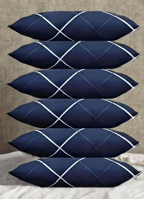 Urmila Creation Polyester Fibre Sleeping Pillow Pack of 6 Solid LUXURY(Blue)