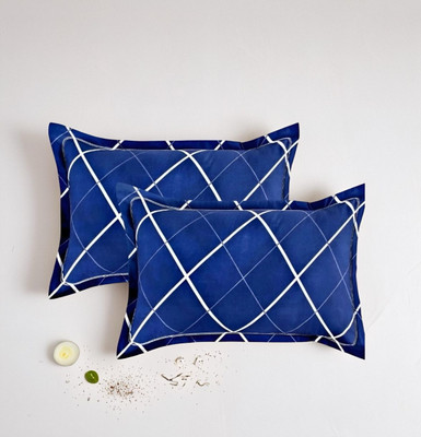 Regnar Microfibre Sleeping Pillow Pack of 2 Solid Luxury(Blue)