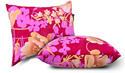 Rolling Animal Polyester Fibre Floral Sleeping Pillow Pack of 2(Multicolor)