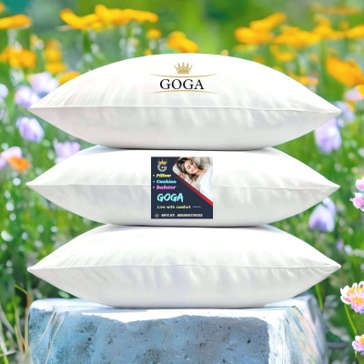 Tecsun LUXURY Cotton Solid Sleeping Pillow Pack of 3(White)