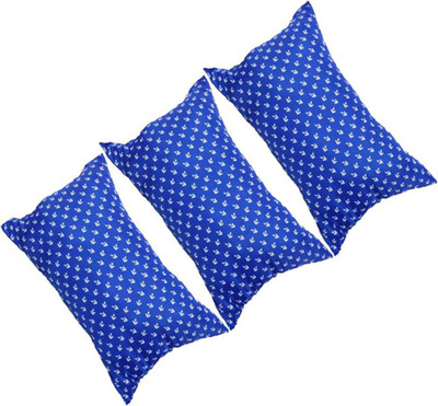 brightjex Microfibre Solid Sleeping Pillow Pack of 3(Blue)