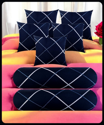 Gaulpastore LUXURY Polyester Fibre Abstract Sleeping Pillow Pack of 1(Blue)