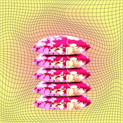 CATHROL Microfibre Sleeping Pillow Pack of 5 Solid(Pink)