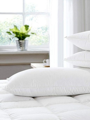 ag pro comfort Microfiber Soft & Comfortable Medium Firm Pillows | Sleeping Pillow Microfibre Solid Sleeping Pillow Pack of 1(White-1)