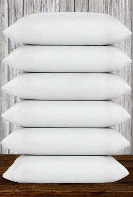 GUNVAR INDIA PRIVATE LIMITED LUXURY Polyester Fibre Solid Sleeping Pillow Pack of 6(White)