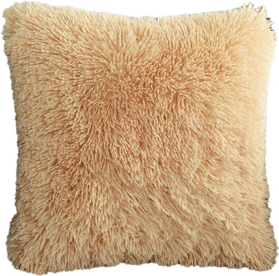 Catchyx Cart Microfibre Solid Cushion Pack of 1(Beige)