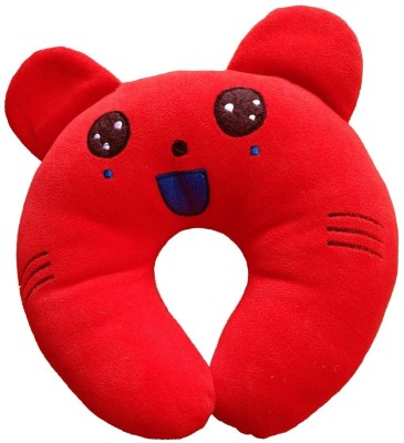Caring Mom Neck Pillow Polyester Fibre Animals Baby Pillow Pack of 1(Red)