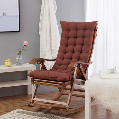 Hundur Store Microfibre Solid Chair Pad Pack of 1(Brown)