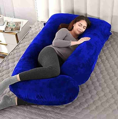 JOXMAN Polyester Fibre Solid Pregnancy Pillow Pack of 1(Blue)