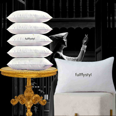 fulffystyl SOFT Microfibre Solid Sleeping Pillow Pack of 6(White)