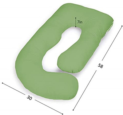 Get IT Polyester Fibre Solid Pregnancy Pillow Pack of 1(Green)