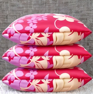 GUNVAR INDIA PRIVATE LIMITED Microfibre Sleeping Pillow Pack of 3 Solid LUXURY(Pink)