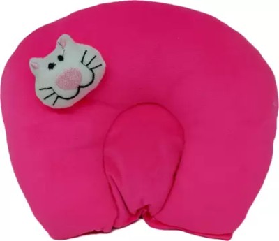 Ducudu Neck Support Baby Pillow Mustard Seeds Solid Baby Pillow Pack of 1(Dark Pink)